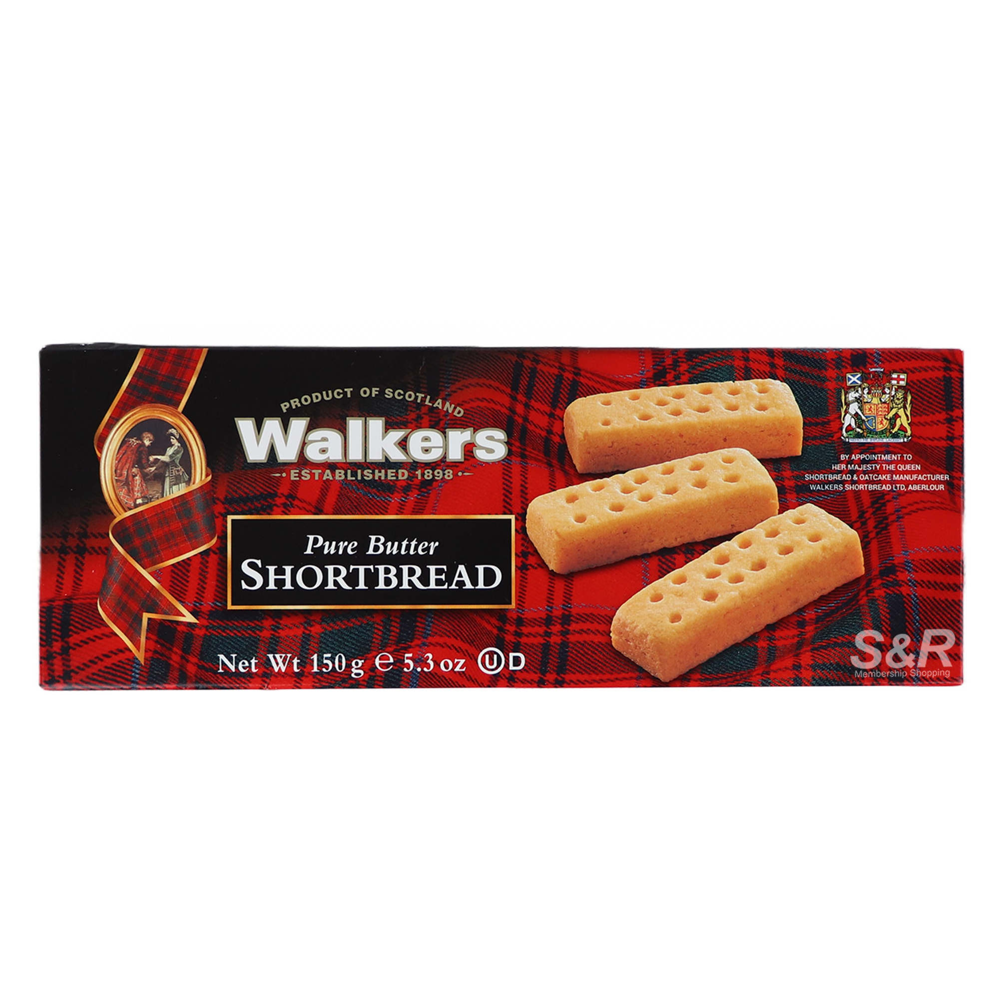 Walkers Pure Butter Shortbread Fingers 150g Walkers Pure Butter Shortbread Fingers 150g